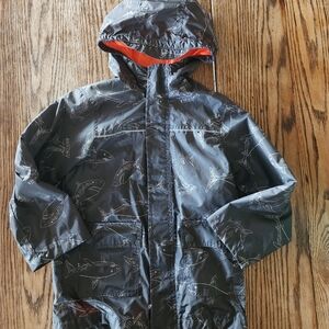 Kids OshKosh B'gosh Gray and Orange Raincoat ☔️🦈